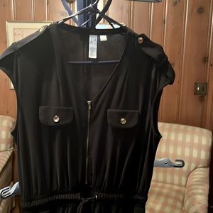 Emma & Michele size Large black long jumpsuit